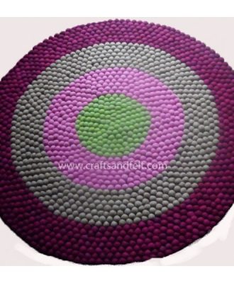 100cm Round Felt Ball Rug