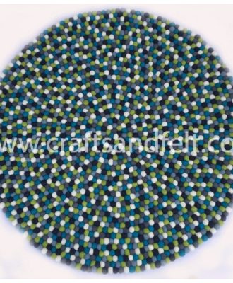 100cm Handmade Felt Ball Rug