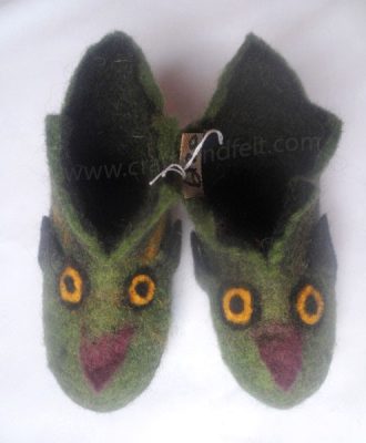 Felt Owl Design Baby Shoes